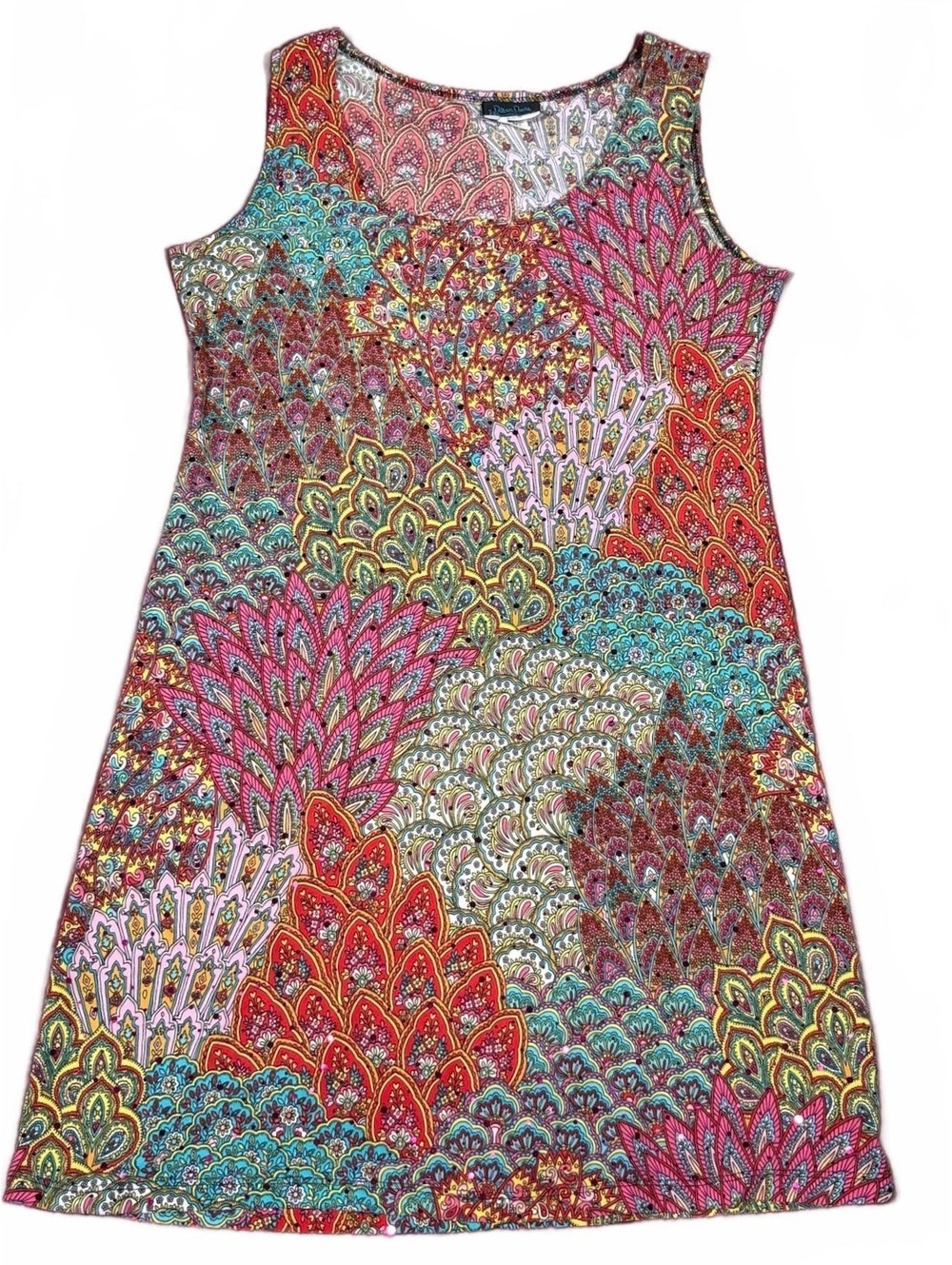 Dream Dance Small Sleeveless Dress Multicolor Polyester Spandex Made in USA